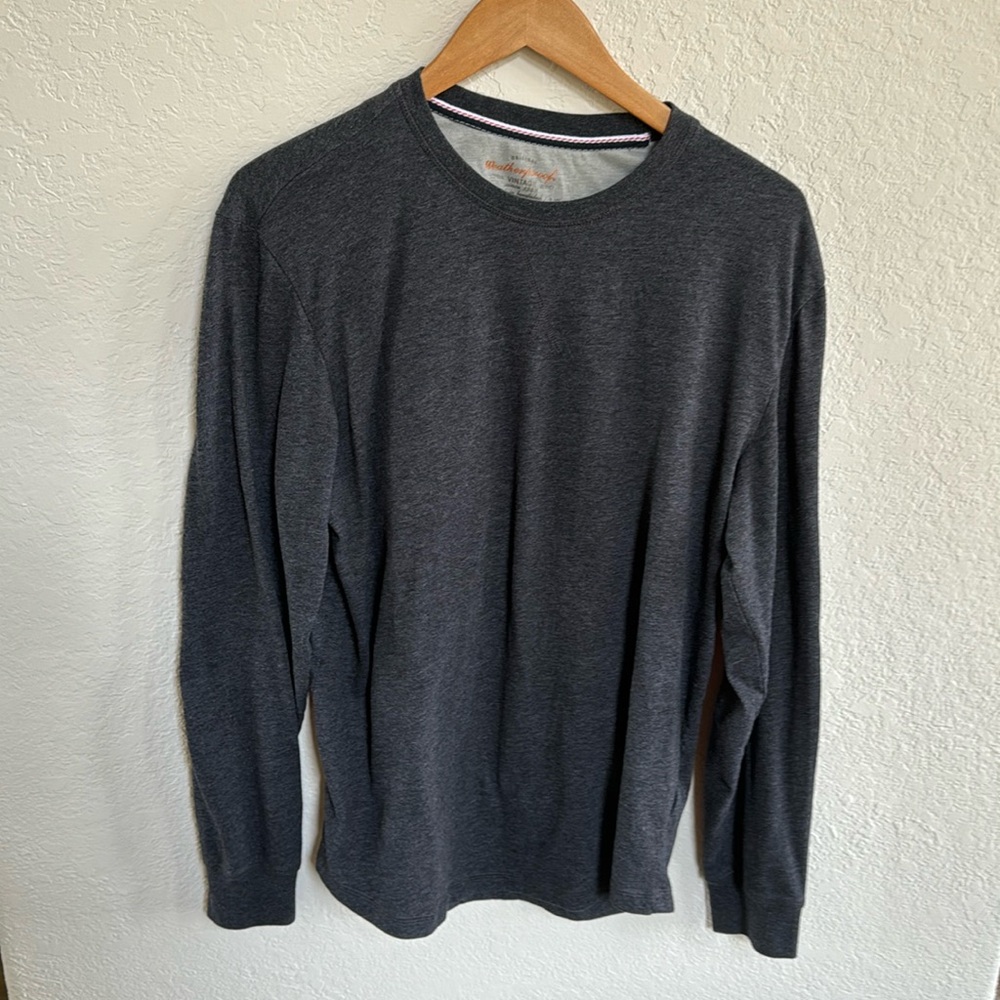 Super Soft Charcoal Gray Long Sleeve Shirt Tee T-shirt